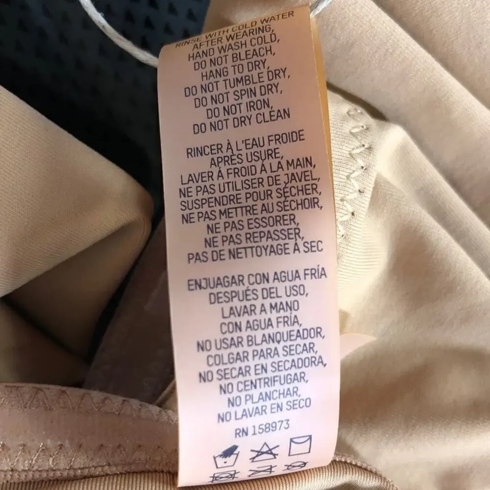 SKIMS Recycled Swim Top Long Sleeve Bikini Off Shoulder Ochre Tan NWT Size Small
